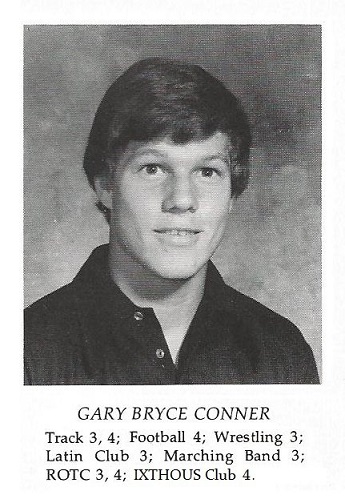 Gary Conner High School Senior Year book Photo 1957