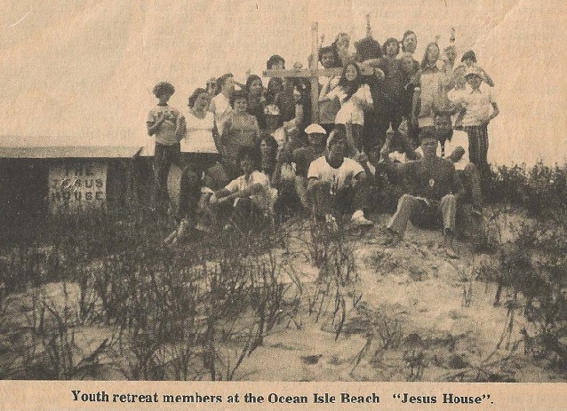 Gary Conner At July 1973 Youth Beach Retreat For First Assembly of God Winston-Salem, NC